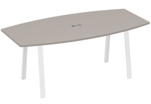 Стол для переговоров Мира Трио, цвет мокко премиум + белый