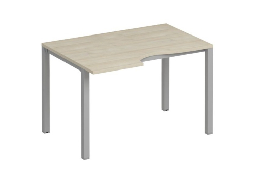 Стол эргономичный левый Прайм Металл 50, цвет шамони светлый + серый