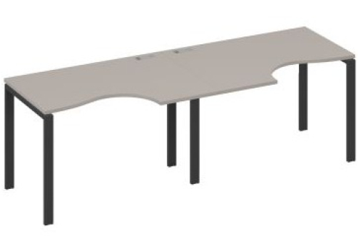 Рабочая станция эргономичная (2х120) Мира Нумо, цвет мокко премиум + антрацит