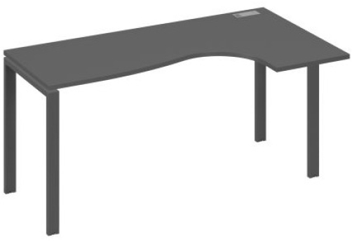 Стол эргономичный правый Мира Нумо, цвет антрацит премиум + антрацит
