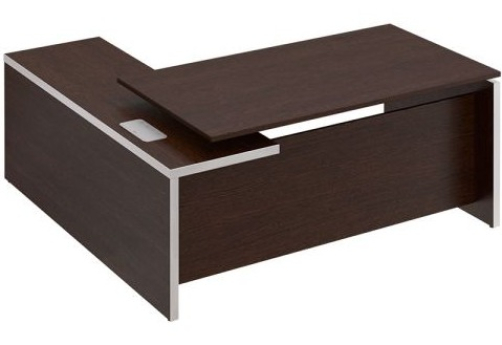 Стол руководителя с брифинг-приставкой боковой правой Эдвард, цвет венге