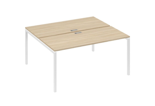 Рабочая станция 2х160 Мира Лофт, цвет дуб скандинавский + белый