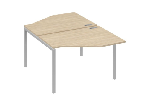 Рабочая станция эргономичная 2х120 Техно Мира Лофт, цвет дуб скандинавский + серый