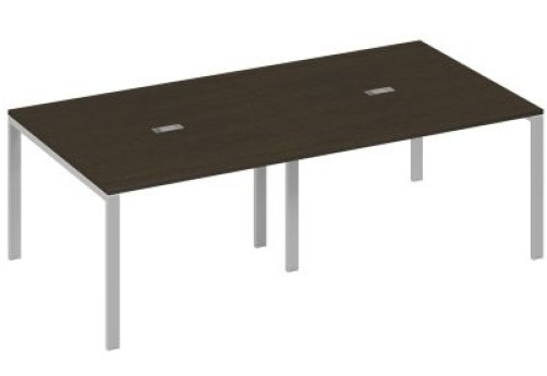Стол для переговоров прямоугольный Мира Нумо, цвет венге + серый