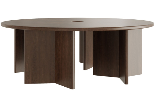 Система столов переговоров 1-04, цвет темный дуб