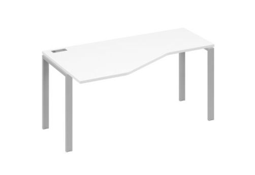 Стол эргономичный левый Мира Нумо, цвет белый премиум + серый