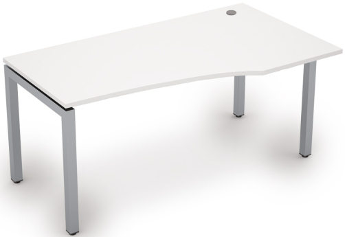 Стол криволинейный правый Деко Тренд, цвет белый