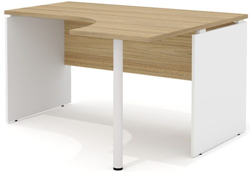 Стол рабочий эргономичный с опорой (правый) Некста, цвет вяз + беж