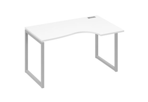 Стол эргономичный правый Мира Одри, цвет белый премиум + серый