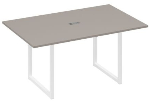 Стол для переговоров прямоугольный Мира Одри, цвет мокко премиум + белый