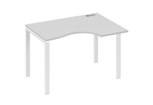 Стол эргономичный правый Мира Нумо, цвет серый + белый