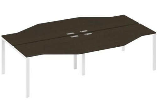 Рабочая станция эргономичная (4х140) Мира Нумо, цвет венге + белый