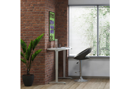 Стол с подъемным механизмом (с заглушками) Софт, цвет белый