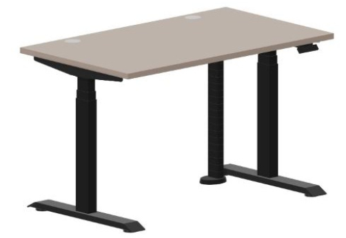 Стол регулируемой высоты (2 заглушки) Бенет, цвет тортора + черный