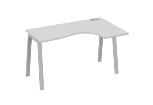 Стол эргономичный правый Мира Трио, цвет серый + серый
