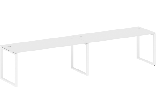 Стол на 2 рабочих места, цвет белый