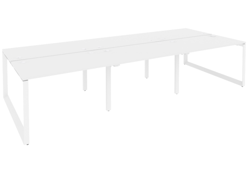 Рабочая станция, 3540х1475х750 мм, цвет белый + белый