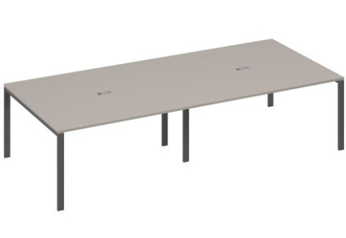 Стол для переговоров прямоугольный Мира Нумо, цвет мокко премиум + антрацит