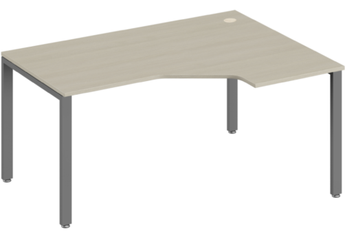 Эргономичный стол правый, цвет светлый дуб