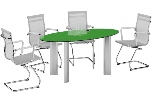 Стол для переговоров, 1600x800х730 мм, цвет зеленый