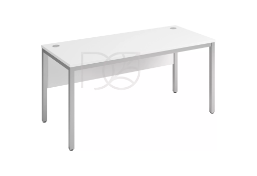 Стол прямой (экран - ДСП), цвет белый