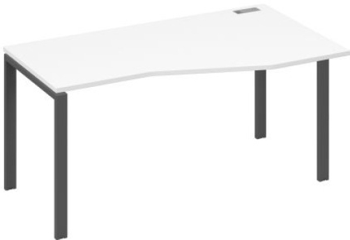 Стол эргономичный правый Мира Нумо, цвет белый премиум + антрацит