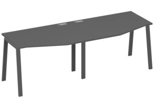 Рабочая станция эргономичная (2х120) Мира Нумо, цвет антрацит премиум + антрацит