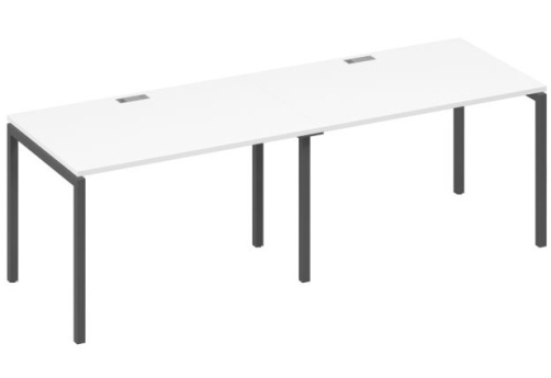Рабочая станция 2х120 Мира Лофт, цвет белый премиум + антрацит
