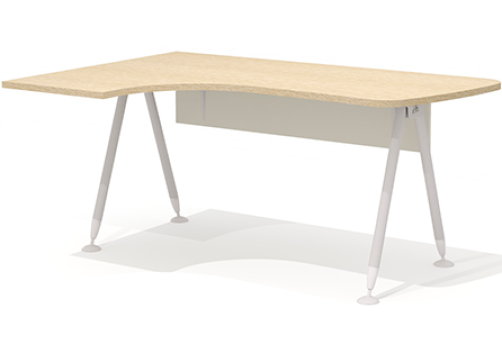 Стол эргономичный на металлокаркасе левый Джерси, цвет дуб
