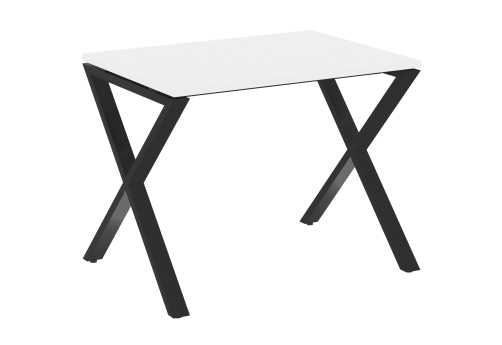 Стол рабочий Европа, цвет белый бриллиант + черный