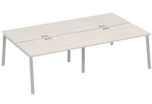 Рабочая станция 4х140 Мира Трио, цвет дуб шамони + серый