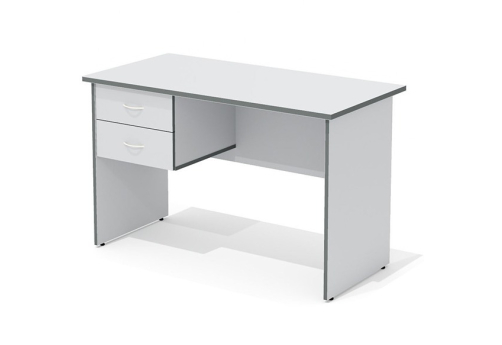 Стол с подвесной тумбой Колибри, цвет светло-серый