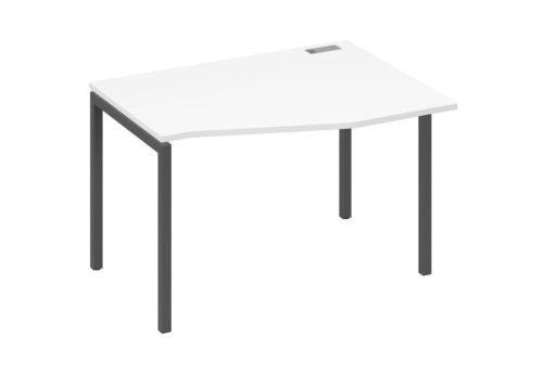 Стол эргономичный правый Техно Мира Лофт, цвет белый премиум + антрацит