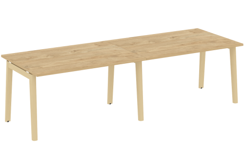 Стол для переговоров (2 столешницы), цвет тиквуд светлый