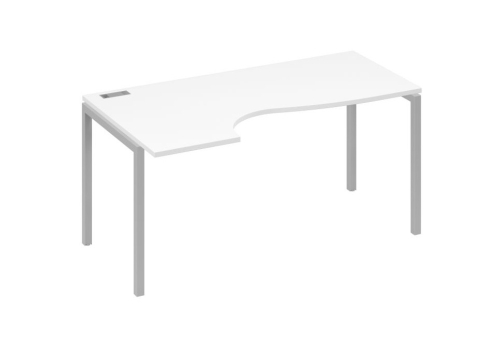 Стол эргономичный левый Классика Мира Лофт, цвет белый премиум + серый