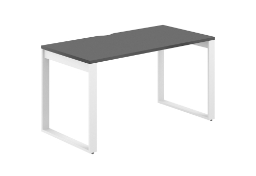Стол рабочий с вырезом Фламинго, цвет антрацит + белый