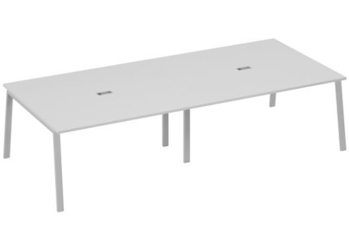 Стол для переговоров Мира Трио, цвет серый + серый