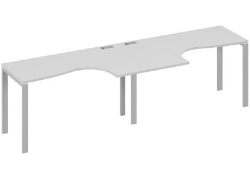 Рабочая станция эргономичная (2х140) Мира Нумо, цвет серый + серый