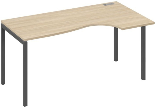 Стол эргономичный правый Классика Мира Лофт, цвет дуб скандинавский + антрацит