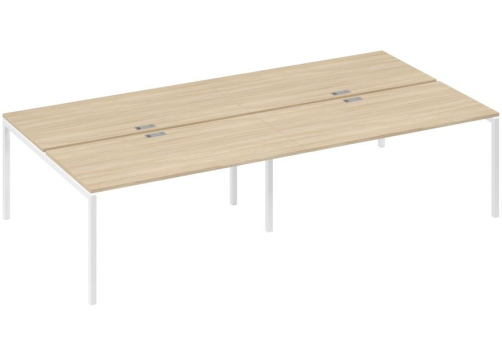 Рабочая станция 4х160 Мира Лофт, цвет дуб скандинавский + белый