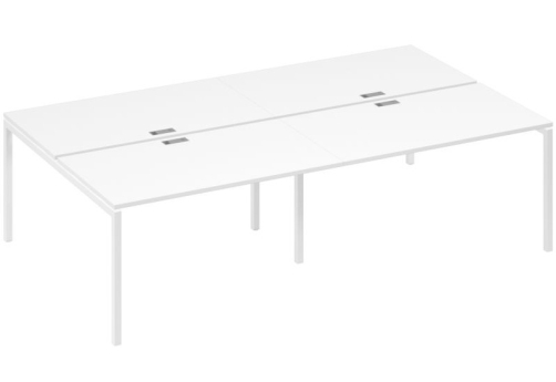 Рабочая станция 4х140 Мира Лофт, цвет белый премиум + белый