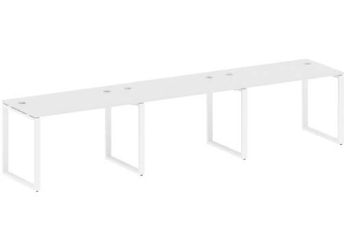 Стол на 3 рабочих места, цвет белый
