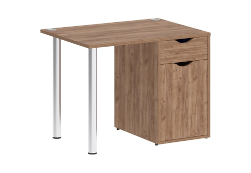 Стол письменный с тумбой, цвет дуб табак