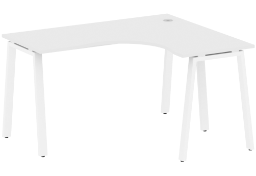 Стол эргономичный правый, цвет белый