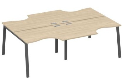 Станция рабочая эргономичная 4х120 Мира Трио, цвет дуб скандинавский + антрацит