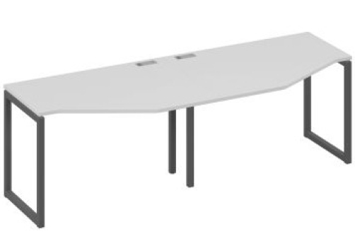 Рабочая станция эргономичная (2х120) Мира Одри, цвет серый + антрацит