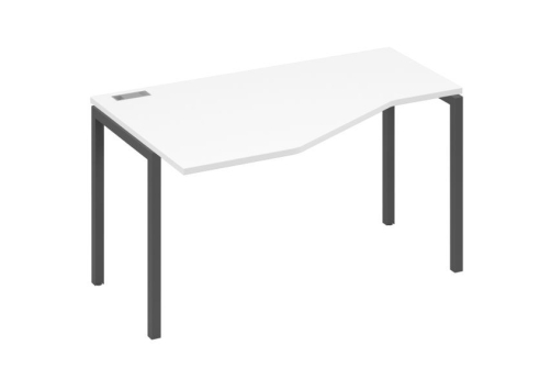 Стол эргономичный левый Техно Мира Лофт, цвет белый премиум + антрацит