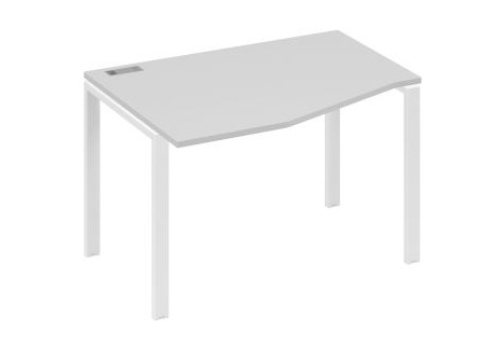 Стол эргономичный левый Мира Нумо, цвет серый + белый