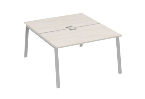 Рабочая станция 2х140 Мира Трио, цвет дуб шамони + серый