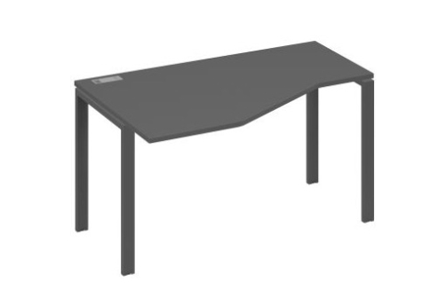 Стол эргономичный левый Мира Нумо, цвет антрацит премиум + антрацит